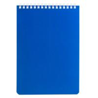 Блокнот синий, А5, 146х205 мм, 60 л., гребень, перфорация на отрыв, лакированный, BRAUBERG - 71 руб. в alfabook