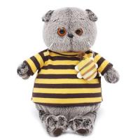 Мягкая игрушка Басик в полосатой футболке с пчелой 25 см - 1 953 руб. в alfabook